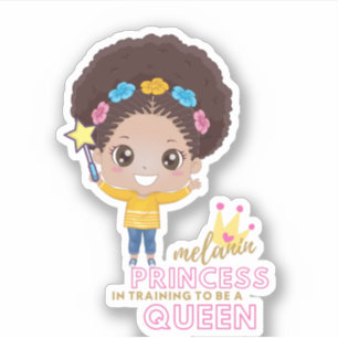 Cute Girls Melanin Princess Training To Be Queen