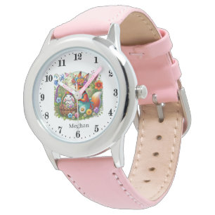 Cute girls mixed animals fox bunny customisable watch