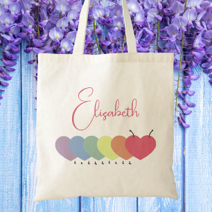 Cute Girls Modern Whimsical Trendy Rainbow Tote Bag