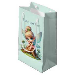 Cute girls party fairy customisable small gift bag