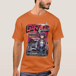 Cute Girls Performance JDM Race Driver Japanese T-Shirt