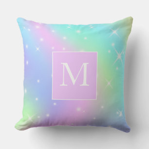Cute Girls Personalised Monogram Initial Cushion