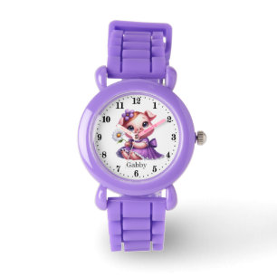 Cute girls pig add name  watch