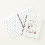 Cute Girls Pink Party Puppy Dog Any Age Birthday Notebook<br><div class="desc">For any further customisation or any other matching items,  please feel free to contact me at yellowfebstudio@gmail.com</div>