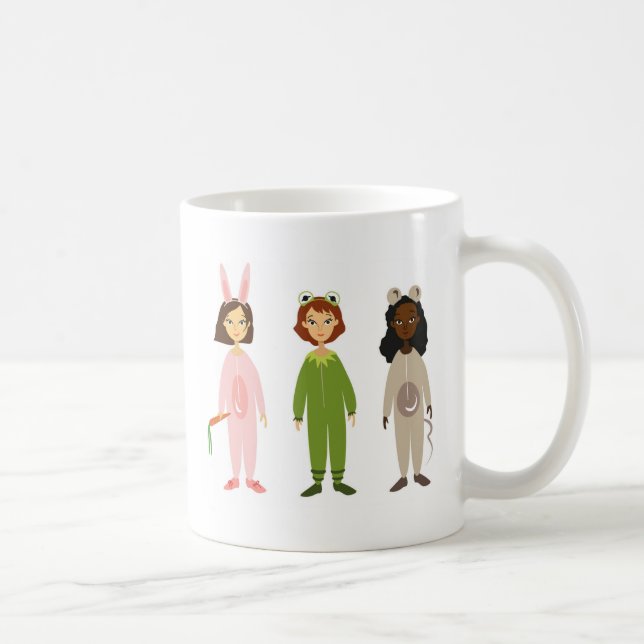 Cute girls pyjama friends theme coffee mug (Right)