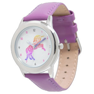 Cute Girls Rainbow Unicorn Watch