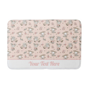Cute Girls Reading Books Gift Ideas Bath Mat