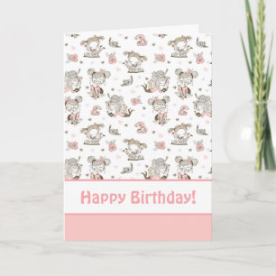 Cute Girls Reading Books Gift Ideas Card