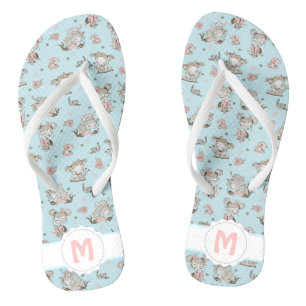 Cute Girls Reading Books Gift Ideas Flip Flops
