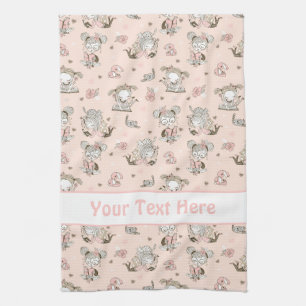 Cute Girls Reading Books Gift Ideas Tea Towel
