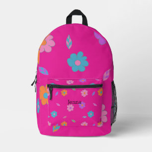 Cute Girls Retro Flower Printed Backpack