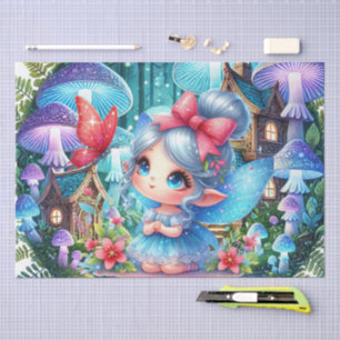 Cute girls room fairy decoupage tissue paper