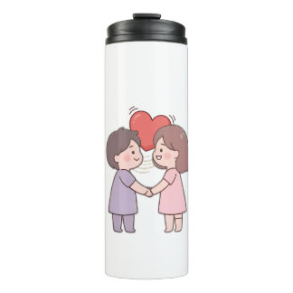 cute girls thermal tumbler