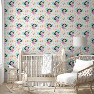 Cute girls tiled fairy nursery wallpaper
