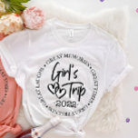 Cute Girls Trip Vacation Besties Matching Vacay  T-Shirt<br><div class="desc">Girls Trip 2022 Shirt, Girls Trip Cheaper Than Therapy 2022, Girls Weekend 2022, Girls Vacation Shirt, Girls Weekend Trip, Vacay Mode Shirt</div>