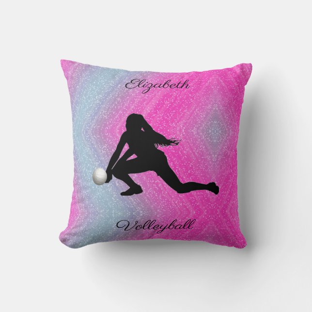 Cute Girls Volleyball Pastel   Cushion (Front)