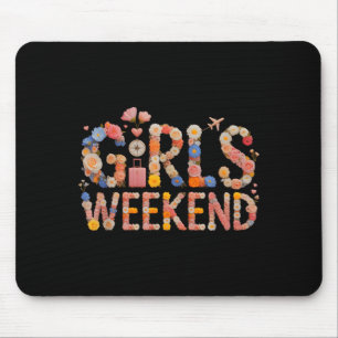 Cute girls weekend besties vacation sisters trip mouse mat