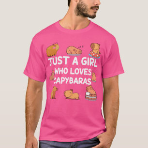Cute Girls Who Loves Capybaras Youth Toddler Capyb T-Shirt