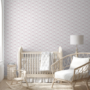Cute Girly Aesthetic Pink Bow Small Pattern Wallpaper