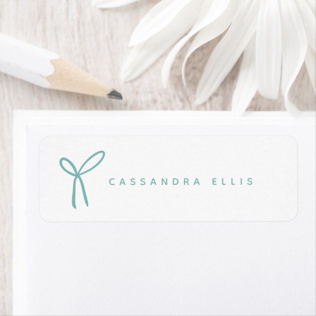 Cute Girly Aqua Ribbon Bow Custom  (Insitu)