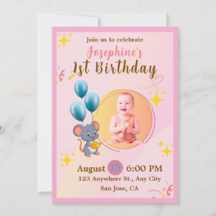Cute Girly Birthday Invitations