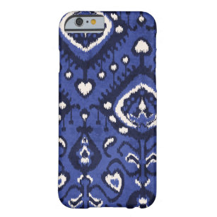 Cute girly blue and white ikat tribal patterns barely there iPhone 6 case