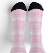 Cute Girly Blush Pink and White Plaid Pattern