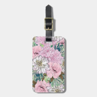 Cute Girly Blush Pink & White Floral Illustration