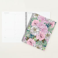 Cute Girly Blush Pink & White Floral Illustration