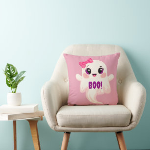 Cute girly Boo! Ghost Cushion