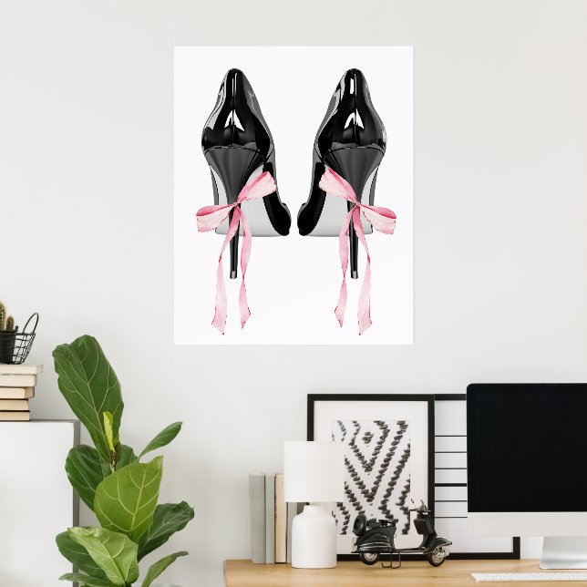 Cute Girly Bow Wall  Poster (Home Office)