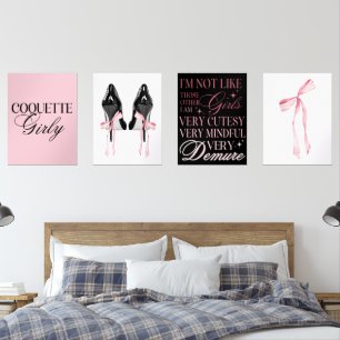 Cute Girly Bow Wall Wall Art Sets