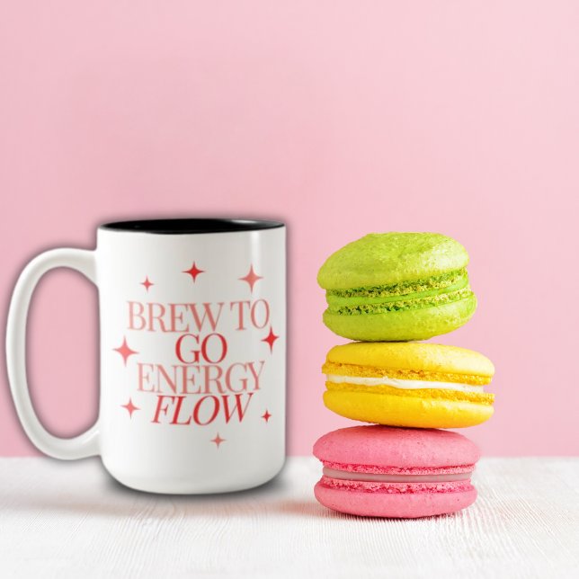 Cute Girly Brew To Go Energy Flow Coffee Mug (Creator Uploaded)