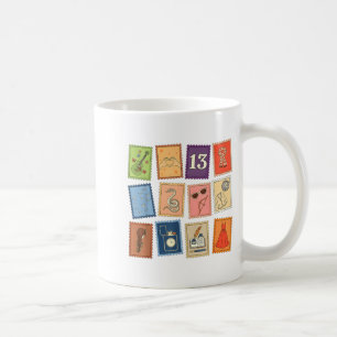 Cute Girly Christmas Pajama Music Album Stamp Aest Coffee Mug