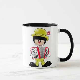 Cute Girly Clown with Accordian Mug