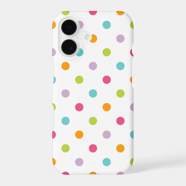 Cute Girly Colourful Polka Dots (Back)