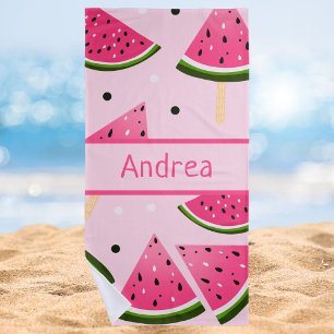 Cute Girly Cool Watermelon Beach Towel