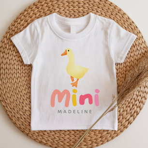Cute Girly Coquette Pink Mama and Mini Baby T-Shirt