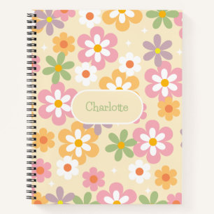 Cute Girly Daisy Pattern  Notebook