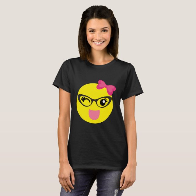 Cute Girly Emoji T-shirt (Front Full)