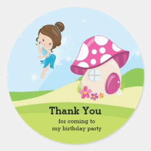 Cute girly fairy classic round sticker
