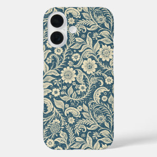 Cute Girly Floral Art Nouveau Design iPhone 16 Case
