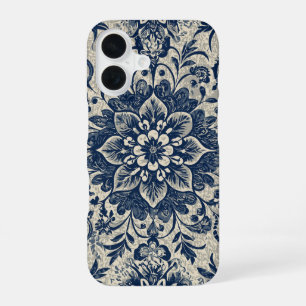 Cute Girly Floral Art Nouveau Design iPhone 16 Case