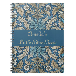 Cute Girly Floral Art Nouveau Wallpaper Pattern Notebook