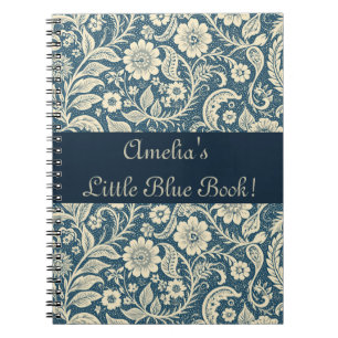 Cute Girly Floral Art Nouveau Wallpaper Pattern Notebook