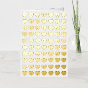 Cute girly fun custom conversation candy hearts foil greeting card