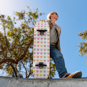 Cute girly funny custom conversation candy hearts skateboard