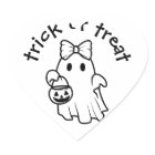 Cute Girly Ghost Trick or Treat Halloween