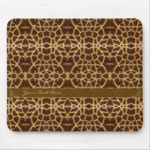Cute Girly Giraffe Pattern Animal Print & Stiletto Mouse Mat