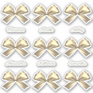 Cute Girly Gold Satin Aesthetic Bow Names